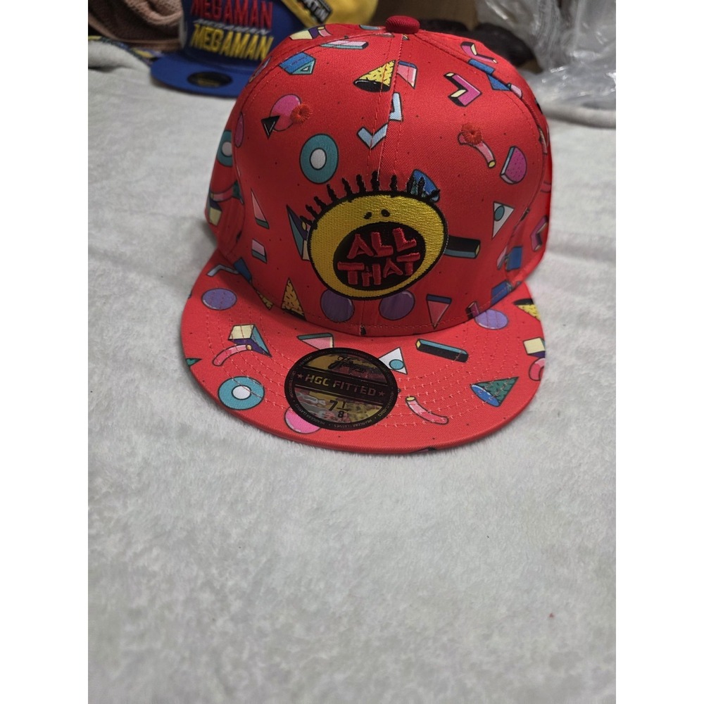 Headgear Classics All That Nickelodeon Fitted Hat 7 1/8 Red 90s Retro...